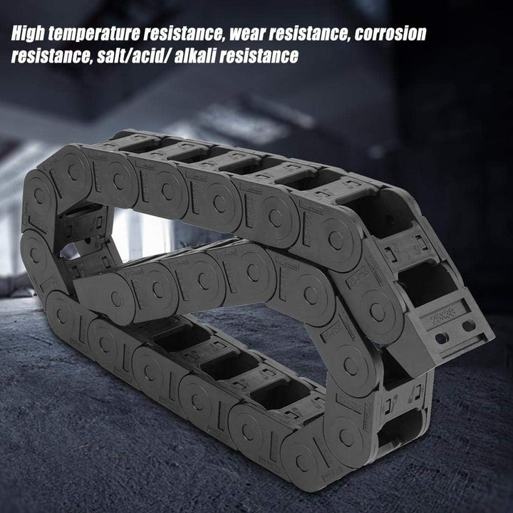 100 cm 25 x 38 mm langes schwarzes Nylon offen beidseitig Kabelträger Schleppkette CNC-Gravierwerkze