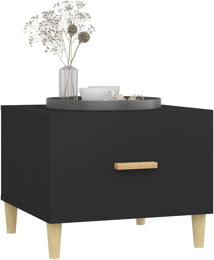 FIRBNUS Coutischtisch Schwarz 50x50x40 cm Holztisch Wohnzimmer Wohnzimmertisch Modern Beistelltisch