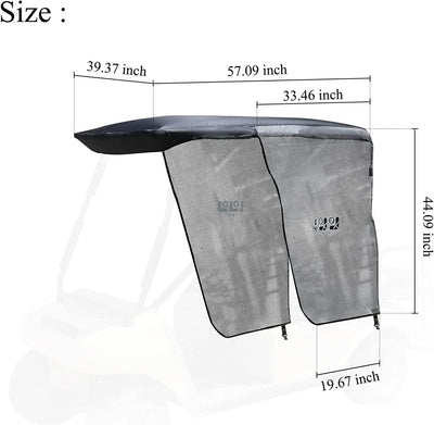 10L0L Golfwagen-Sonnenschutz-Abdeckung, passend für Club Car DS, überlegene UV-Wärme blockierende Po