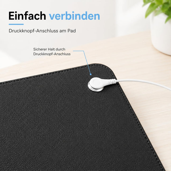 Erdungsmatte für Besseren Schlaf Leitfähige Erdungsmatte Mit 15ft Erdungskabel Universal Pad 25x30cm