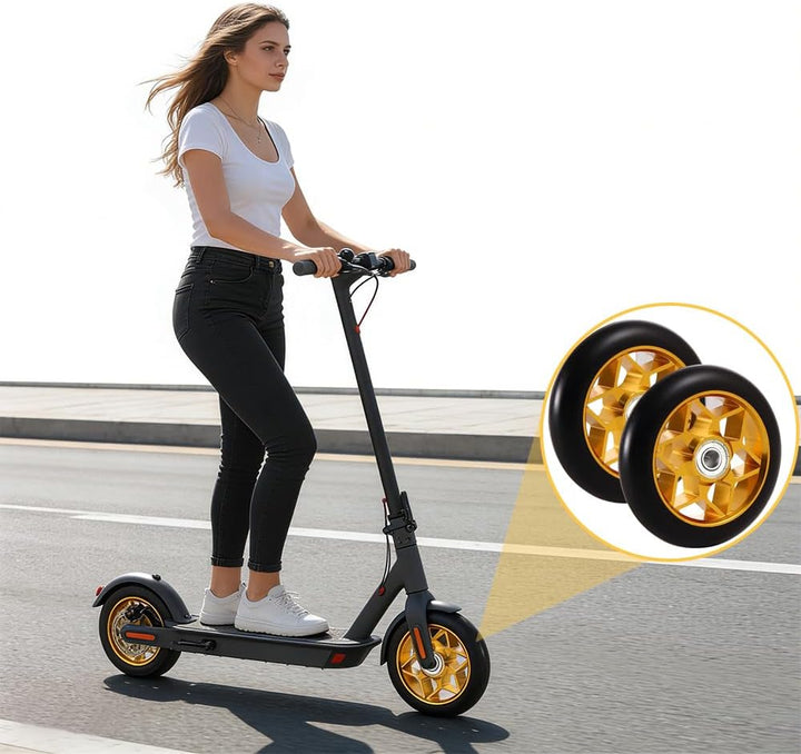 Stunt Scooter Rollen, 2 Stück Ersatzräder für Scooter, 110mm Stunt ScooterReifen mit ABEC, Aluminium