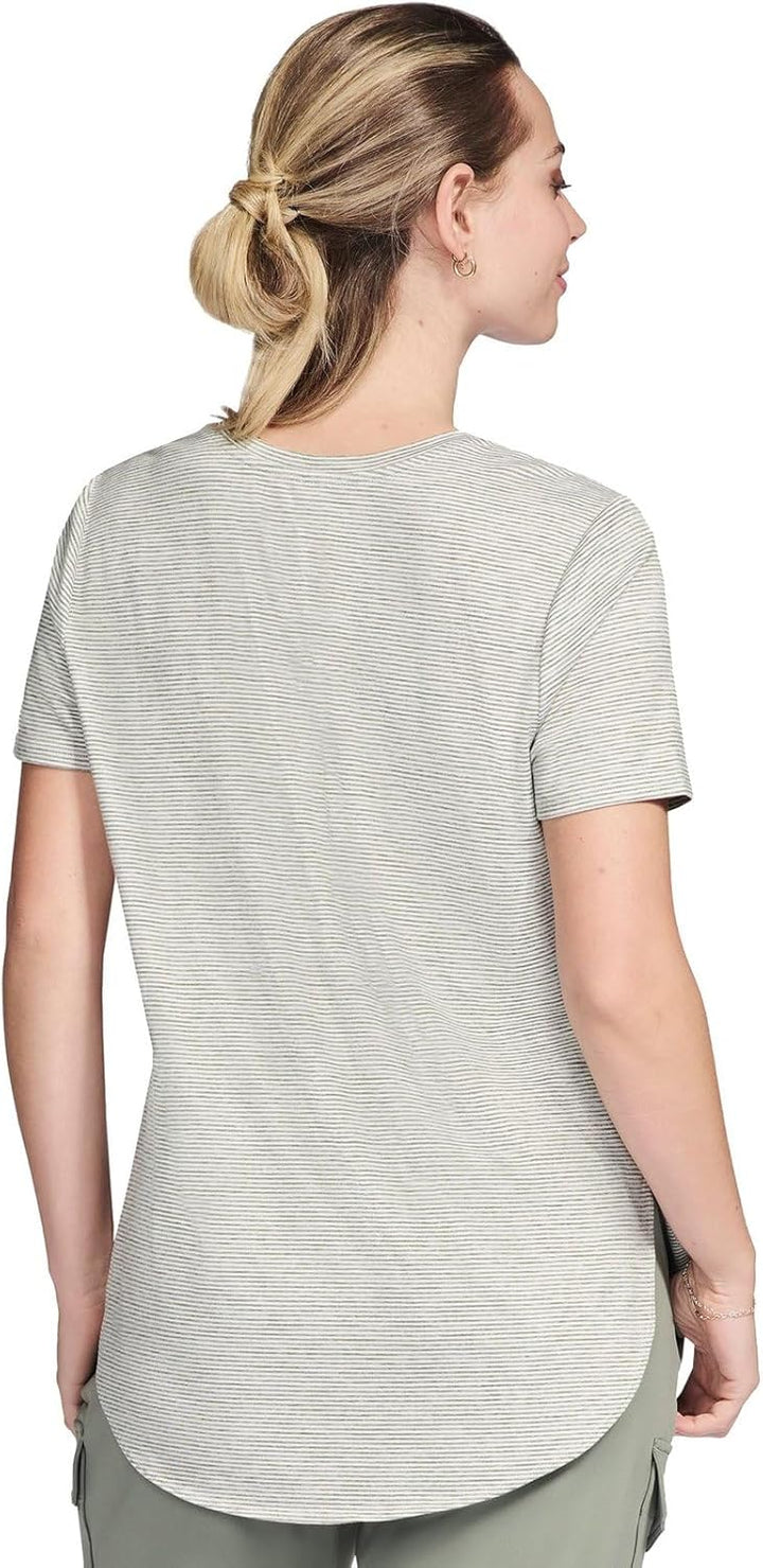 Skechers Damen Godri Swift T-Shirt (1er Pack) S Agave/Ice Stripe Swift Stripe, S Agave/Ice Stripe Sw