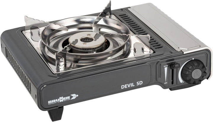 BRUNNER: Gas-Kochplatte Einflammig Outdoor - Mit Piezozündung 2,2 kW - Gasherd Mit Zündsicherung - D