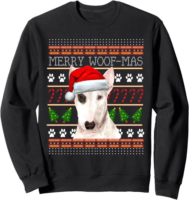 Bullterrier Hund Hässlicher Weihnachtspullover Xmas Sweatshirt