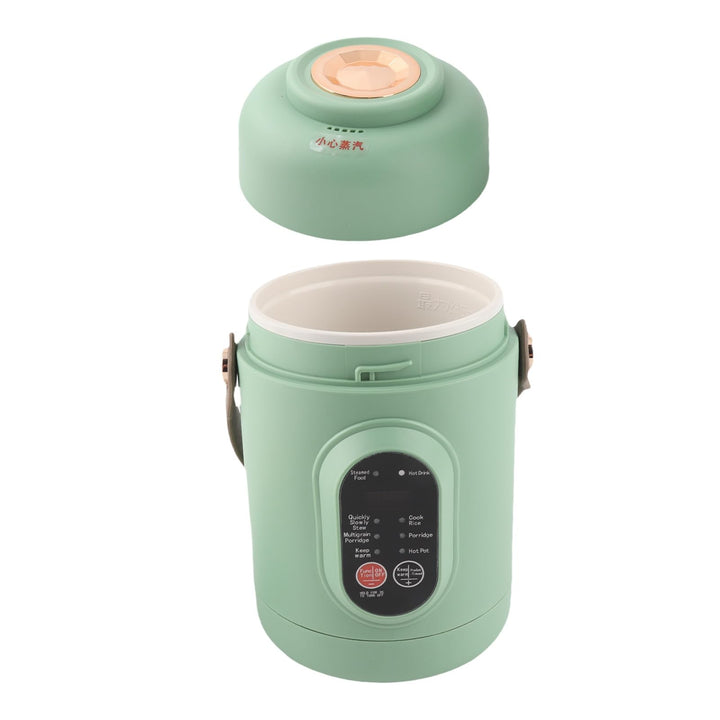Elektrischer Hot Pot mit Dampfer, 800ML Ramen-Kocher, Non Stick Tragbarer Nudel Kocher für Pasta Sup