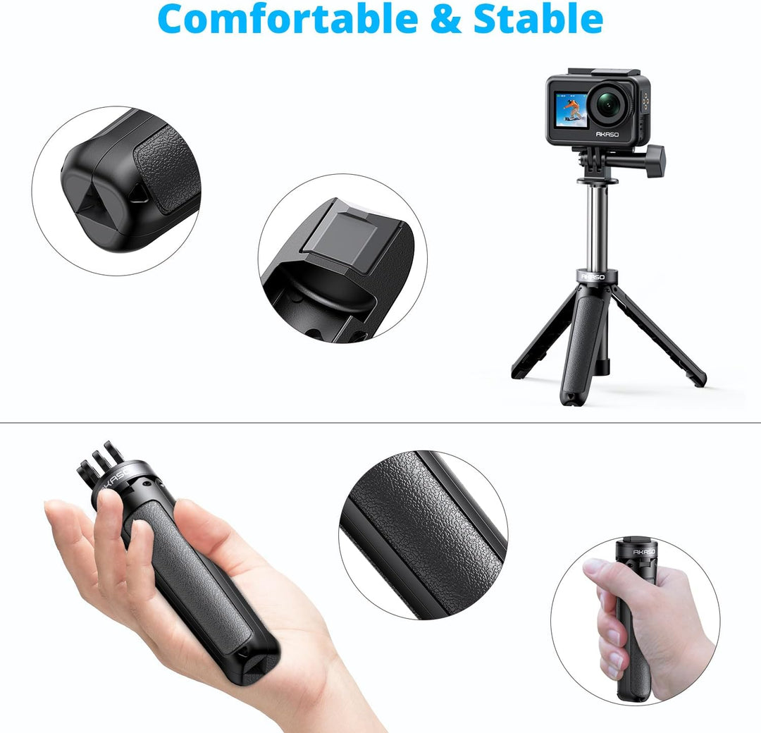 AKASO Mini-Stativ,Selfie-Stick Stativzubehör Kompatibel mit AKASO Action Cam/GoPro Hero12/11/10/9/8/