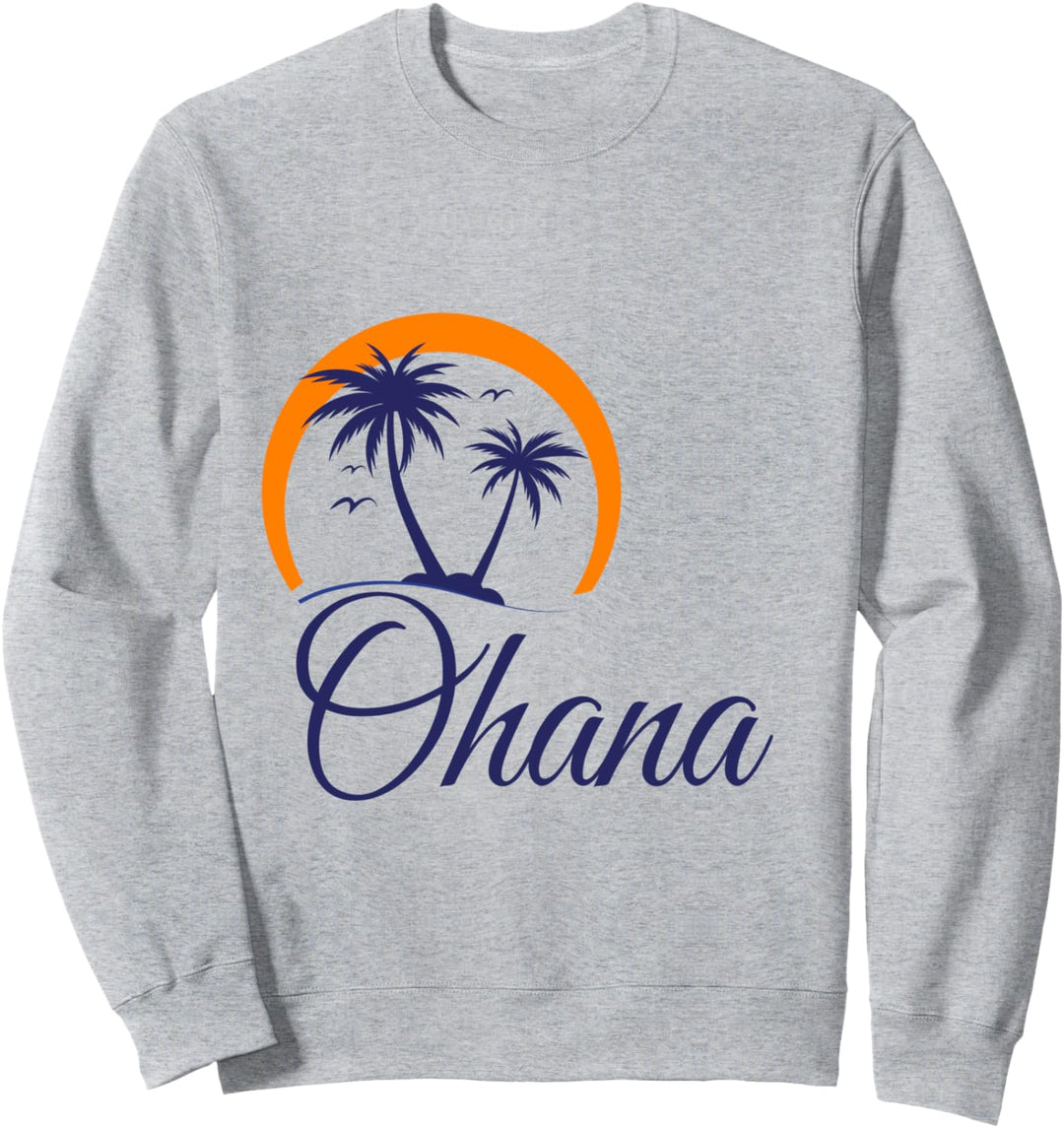 Hawaiihemd Retro Hawaii Tropical Ohana für Damen und Herren Sweatshirt