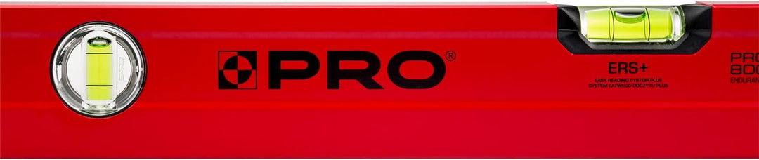 PRO800 Wasserwaage 120 cm mit Ergonomischen Profil - ERS+ (Easy Reading System) Präzise Wasserwaage