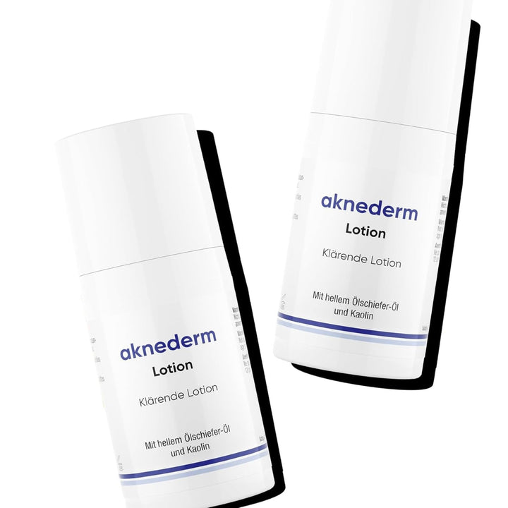 Aknederm mattierende Gesichtslotion gegen Pickel & Akne 2 x 30ml - Tageslotion für normale bis fetti