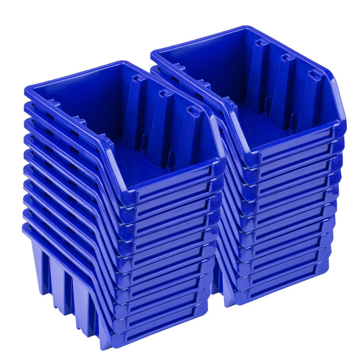 20x Stapelboxen – 70x100x155 mm - NP6 Blau Farbe – Lagerboxen Sichtlagerkästen Stapelbehälter Sortie