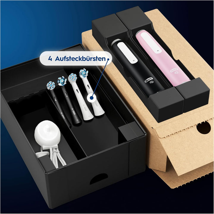 Oral-B iO Series 3 Plus Edition Doppelpack Elektrische Zahnbürste/Electric Toothbrush, PLUS 4 Aufste