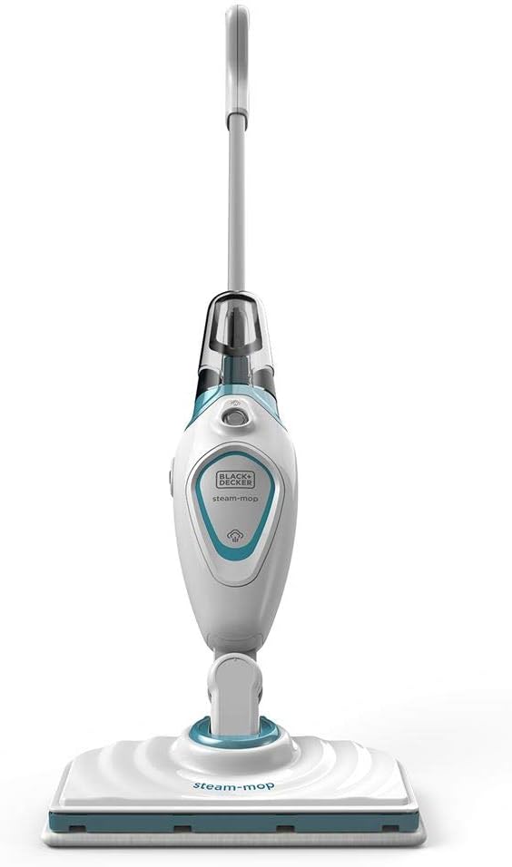 Black+Decker 1600W Steam Mop Dampfbesen BDS1616R (mit abnehmbaren Wassertank, inkl. 2 Pads und 1 Tep