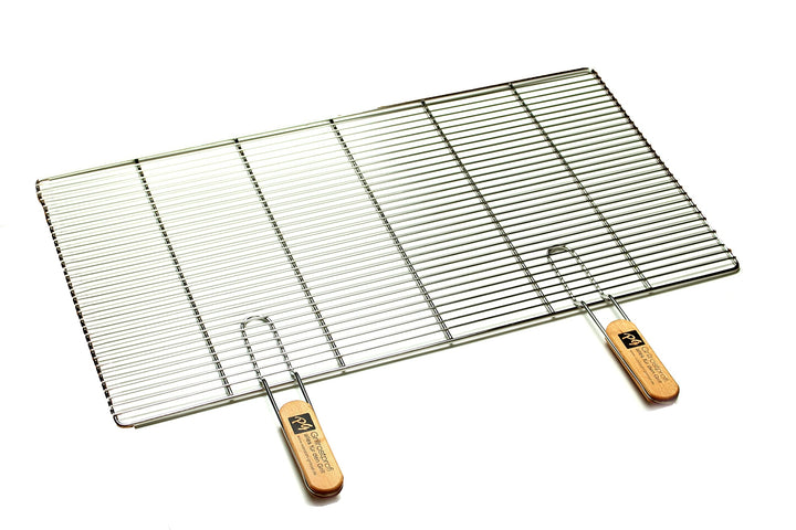 Edelstahl Rost Grillrost - rechteckig und rund - Grill Rost Grössenauswahl (82 x 43 cm mit Griffen),