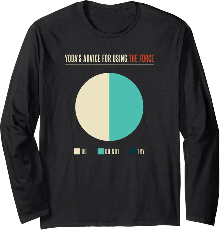 Star Wars Yoda Do or Do Not There is No Try Funny Langarmshirt