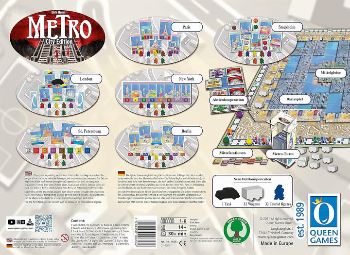 Queen Games 10653 - Metro City Edition Deluxe Big Box