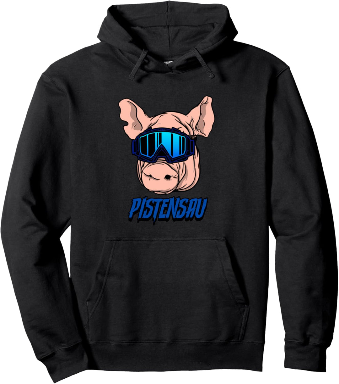 Skifahren Ski Pistensau Pullover Hoodie