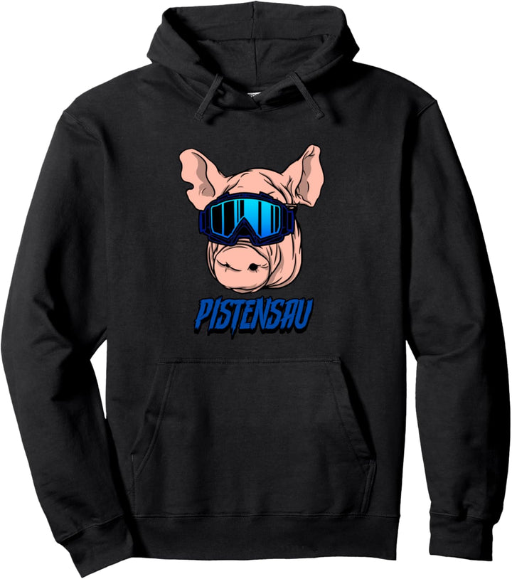 Skifahren Ski Pistensau Pullover Hoodie