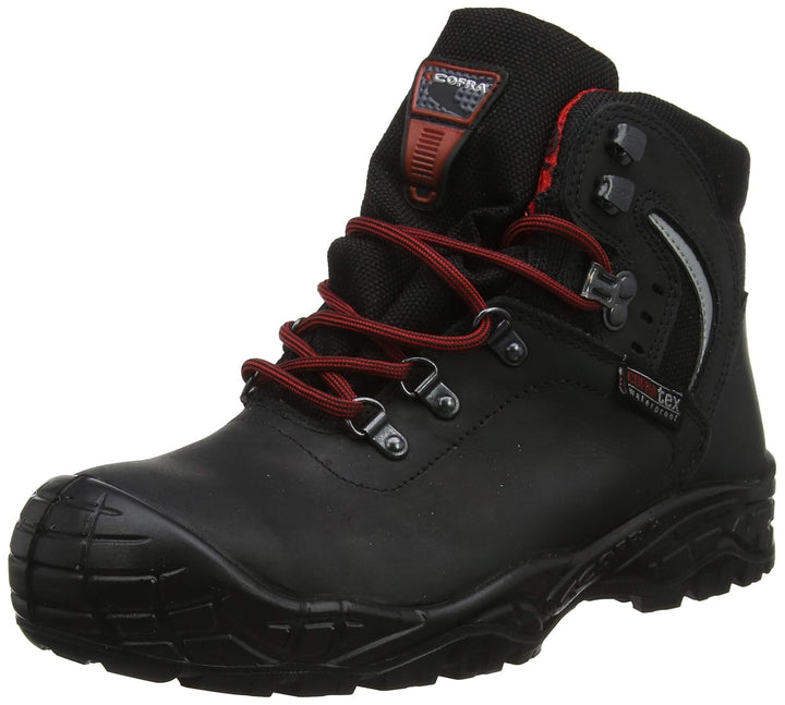 Cofra 22070-001.W41 SUMMIT UK S3 WR SRC Sicherheitsstiefel, Schwarz/Rot, Grösse 41
