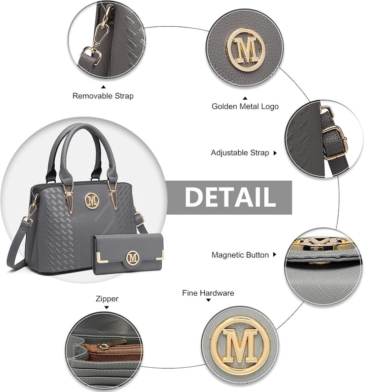 Miss Lulu Handtasche Damen, Handtasche Damen Mittelgross Tasche Damen Mittelgross Elegant Henkeltasc