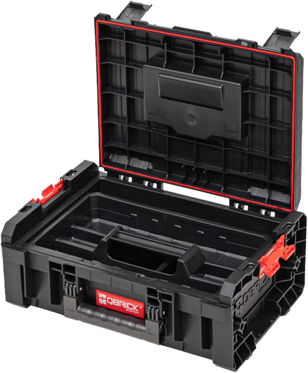 Qbrick Werkzeugkasten Technician PRO - 450 x 330 x 170 mm - Werkzeugkoffer mit Werkzeugträger, Werkz