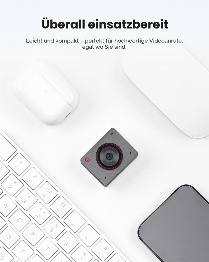 OBSBOT Meet 2-4K Webcam für PC mit 1/2" Sensor, KI Framing&amp; Autofokus, Beauty-Modus, Gestensteuerung