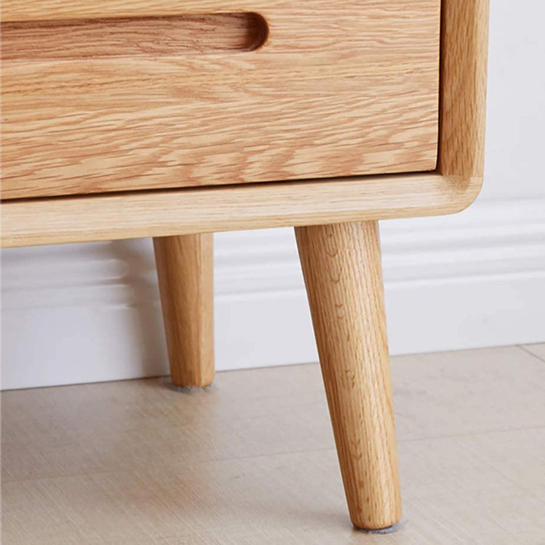 Drenky 4 Stück 25cm Möbelfüsse Holz Rund Möbelfüsse Holz Schräg Dunkel Tischbeine Holz Schrankbeine