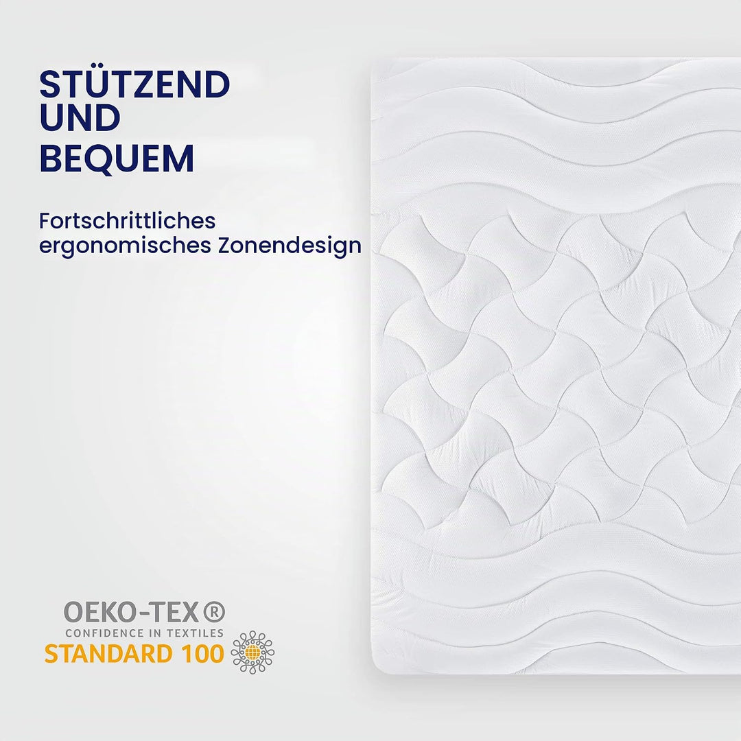 Sleep Zone Cooling Queen Matratzenauflage, Premium-Matratzenauflage, gepolstert, atmungsaktiv, wasch