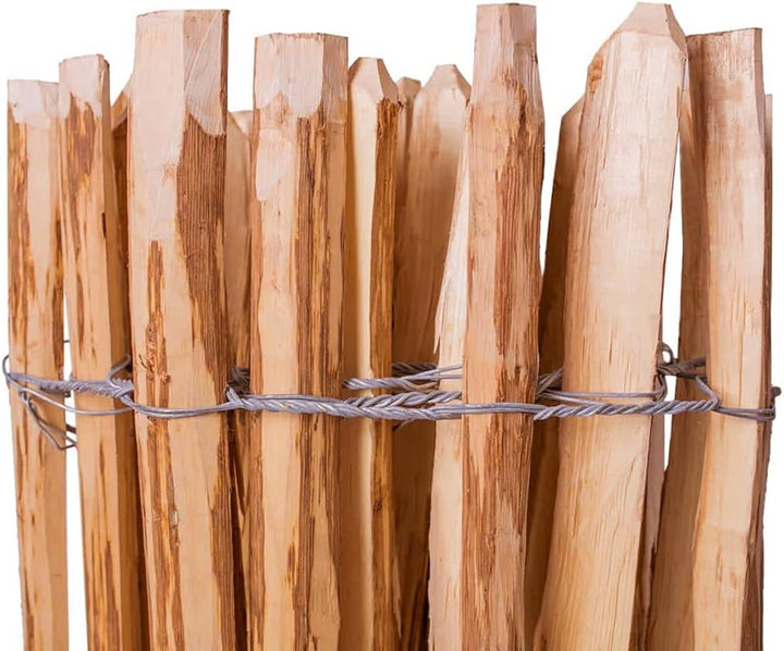 vidaXL Staketenzaun Haselnussholz 60x500cm Haselnusszaun Rollenzaun Lattenzaun 60 x 500 cm, 60 x 500