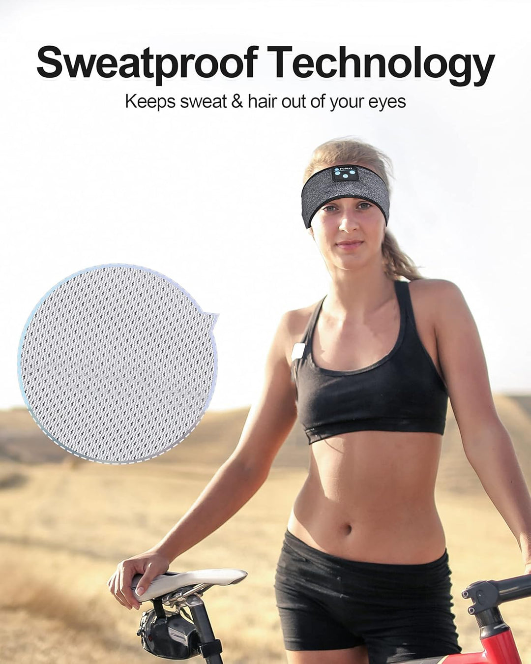 Schlafkopfhörer, Bluetooth-Stirnband, Schlafkopfhörer, Sport-Kopfband, Lange Spielzeit, Schlaf-Heads
