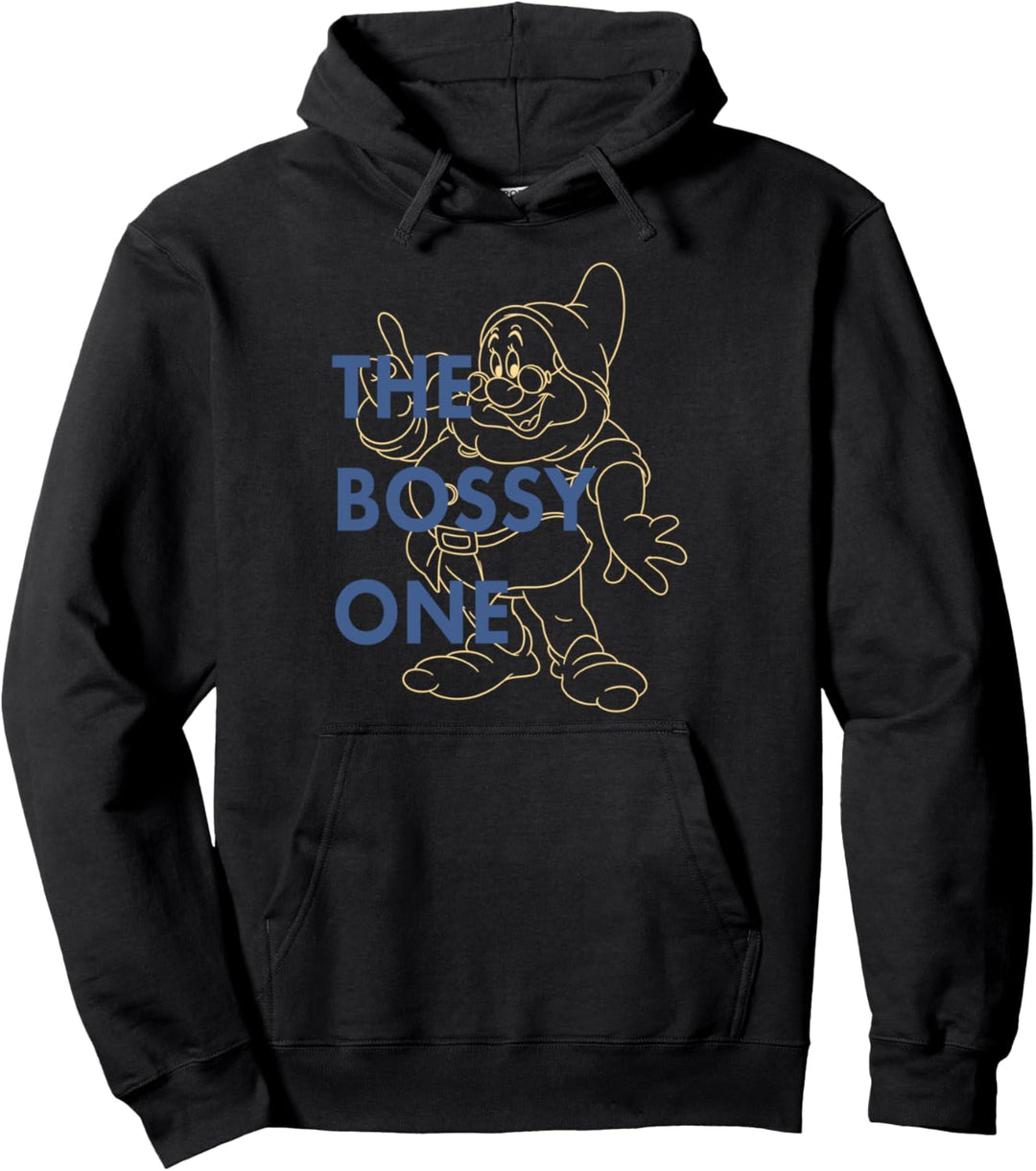 Disney Snow White Dwarf Bossy The Bossy One Outlined Pullover Hoodie