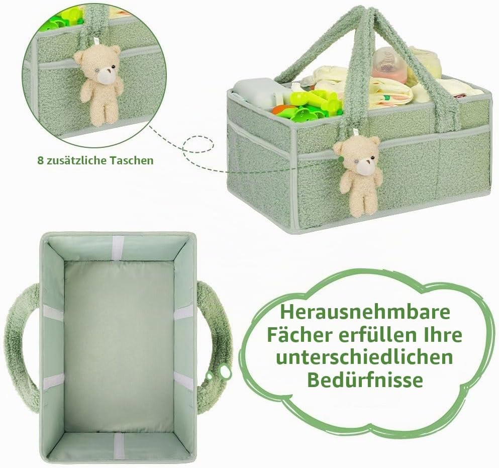 Baby Windel Caddy Organizer, Windel Organizer, Tragbarer Wickeltasche organizer, Plüsch Baby Diaper