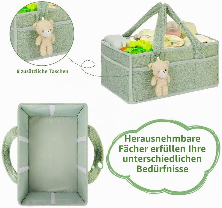 Baby Windel Caddy Organizer, Windel Organizer, Tragbarer Wickeltasche organizer, Plüsch Baby Diaper