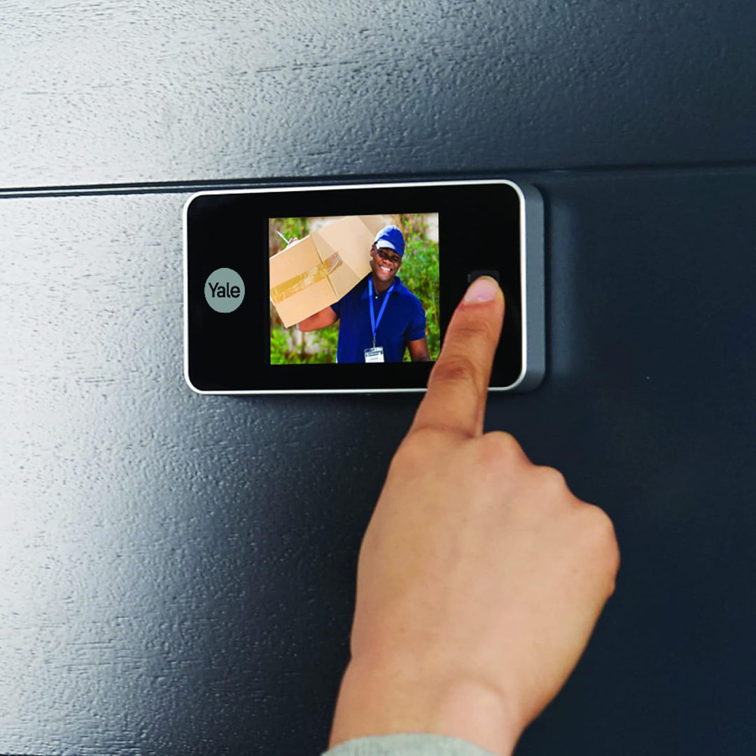 Yale Standard Digitaler Türspion 500 - Live-Ansicht - Hochwertige Kamera - Silber Silber 2 DDV 500,
