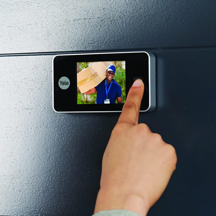 Yale Standard Digitaler Türspion 500 - Live-Ansicht - Hochwertige Kamera - Silber Silber 2 DDV 500,