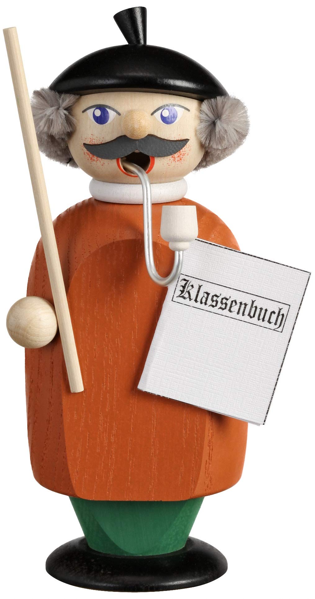Seiffener Volkskunst | Räuchermann Erzgebirge | Kleine Gesellen 14 cm | Räuchermännchen | Original E