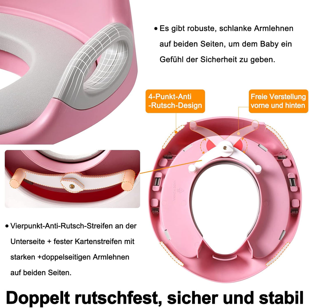 Toilettensitz Kinder, WC Sitz Kinder Kloaufsatz Toilettentrainer für Kinder 1-8 Jahren, Baby Toilett