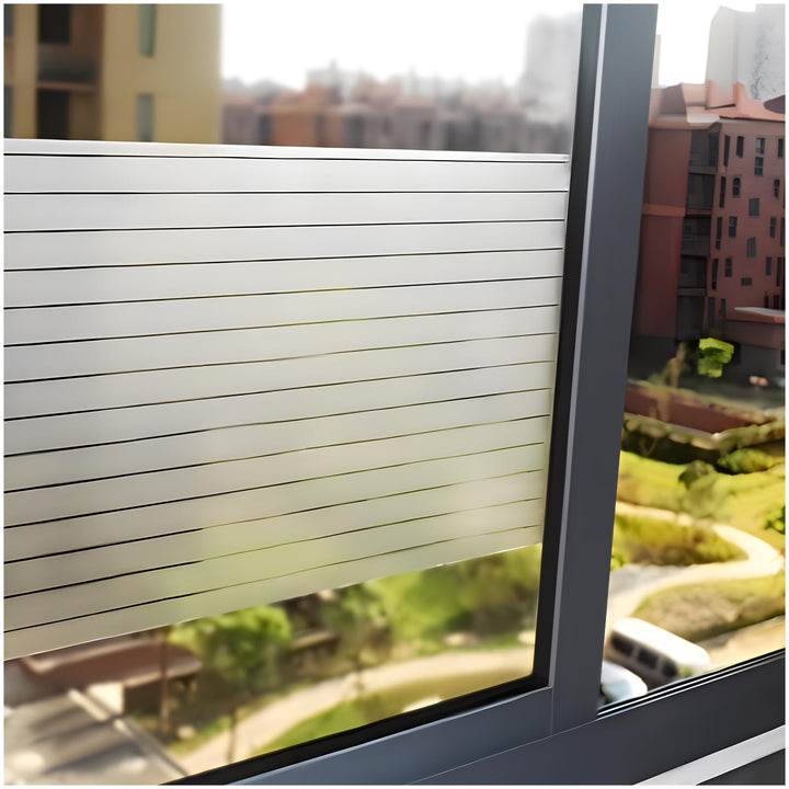 Lifetree Fensterfolie Streifen Sichtschutzfolie Selbstklebend Fensterfolie mit statischer Haftung An