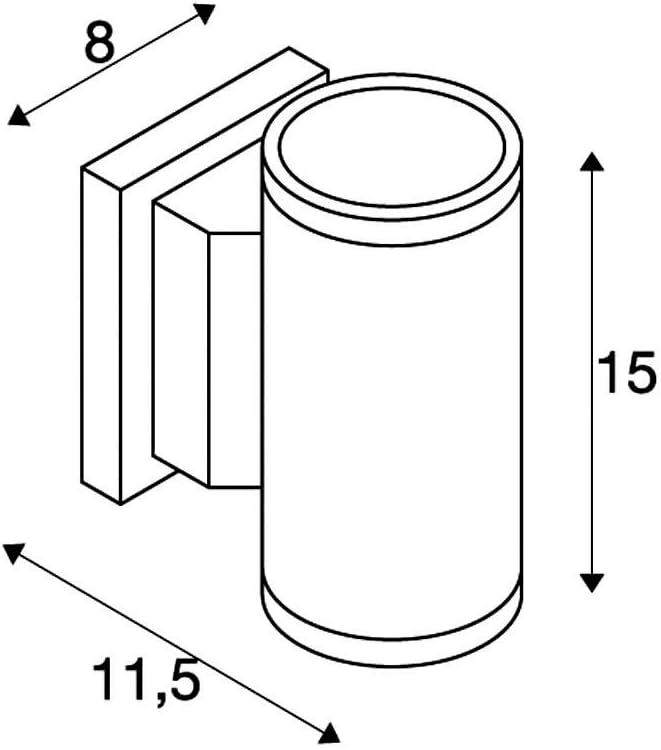 SLV MYRA UP/DOWN | Wandaufbauleuchte, Aussenbeleuchtung von Hauseingang, Wänden, Terrassen, Fassaden
