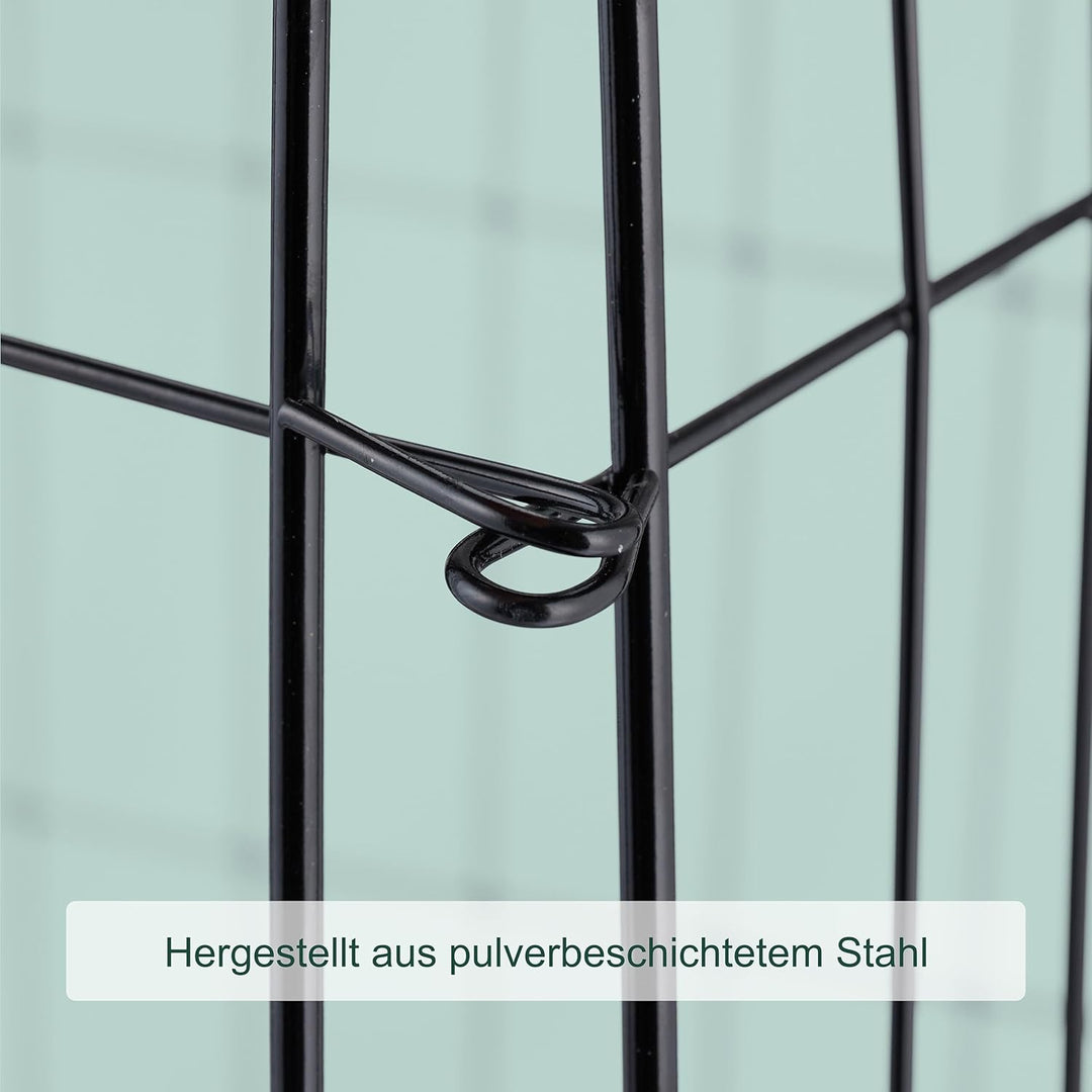 Relaxdays Komposter Metall, Bodengitter und Füsse, HBT: 68 x 46 x 46 cm, für Gartenabfall, Kompostgi