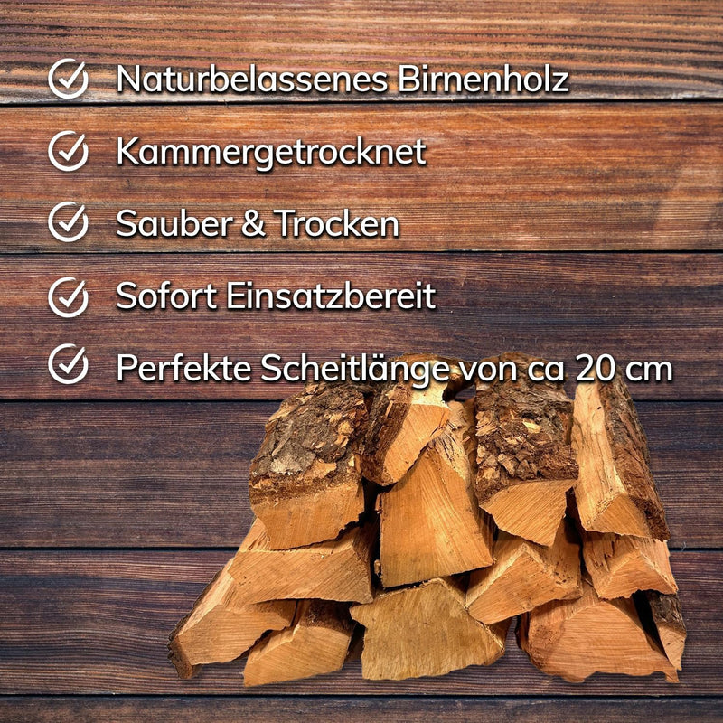 Landree® Birne Smokerholz 15 Kg - für Smoker, Räucherofen, grosse Kugelgrills - Scheitlänge ca. 20cm