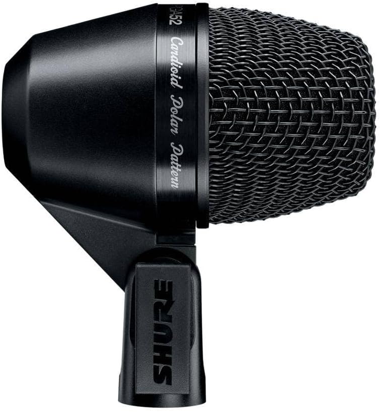 Shure PGA52 Dynamisches Bass-Drum-Mikrofon mit schwenkbarer Halterung und Nierencharakteristik, inkl