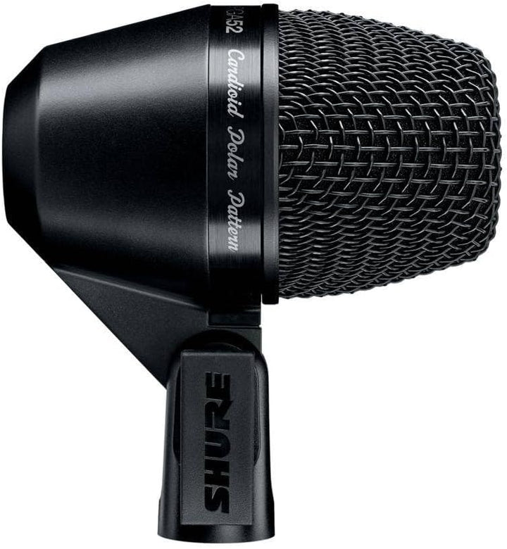 Shure PGA52 Dynamisches Bass-Drum-Mikrofon mit schwenkbarer Halterung und Nierencharakteristik, inkl