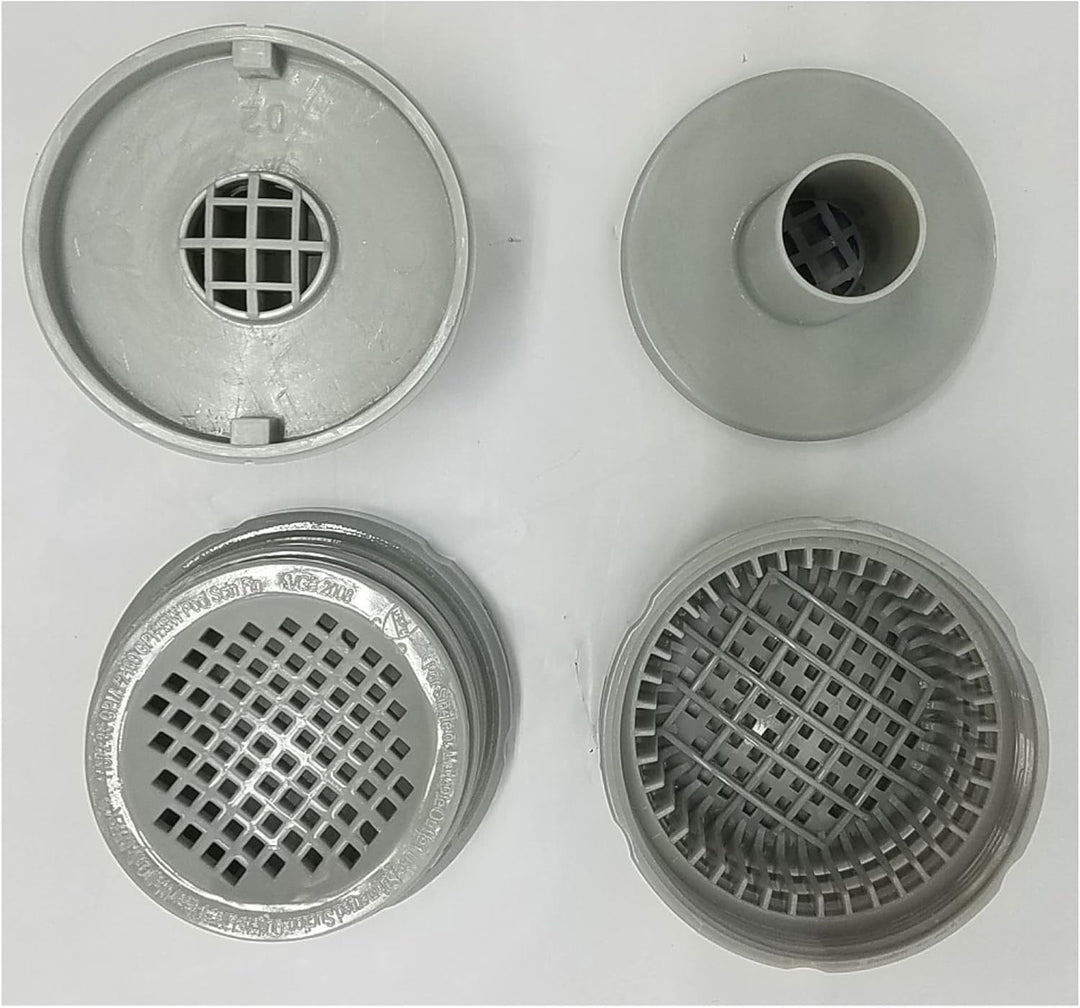 Intex Acrylnitril Butadien Styrol (ABS), 26005 Anschluss-Set Ø 38 mm Poolzubehör, Grau Single, Singl