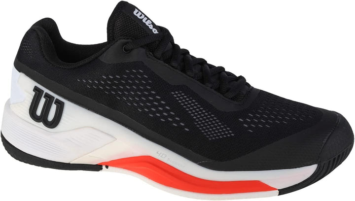 Wilson Herren Rush Pro 4.0 Tennisschuh 41 1/3 EU Black White Poppy Red, 41 1/3 EU Black White Poppy