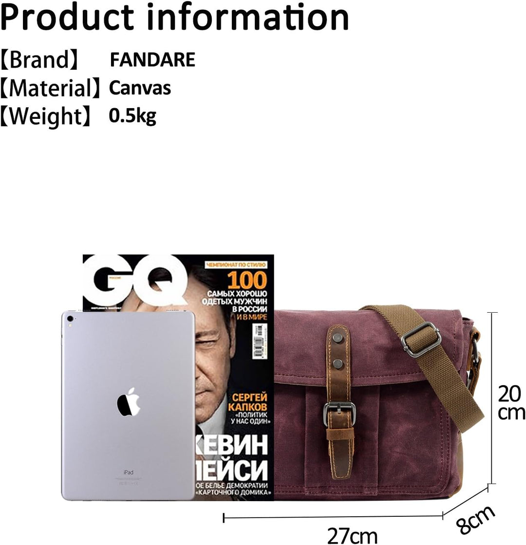 FANDARE New Umhängetasche für Laptop, 7,9 Zoll (7,9 Zoll), Umschlagtasche, Herren, Handel, Reise, mu
