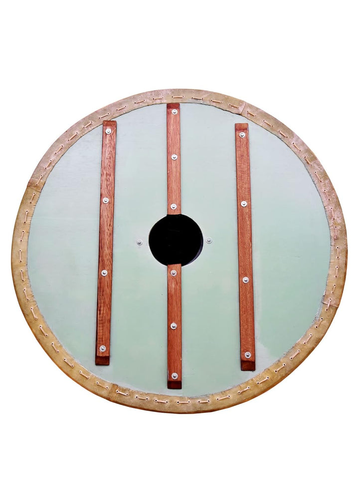 Battle-Merchant | Rundschild mit Fenrir-Motiv | handbemalter Wikingerschild aus Holz | 80cm (31,5 Zo