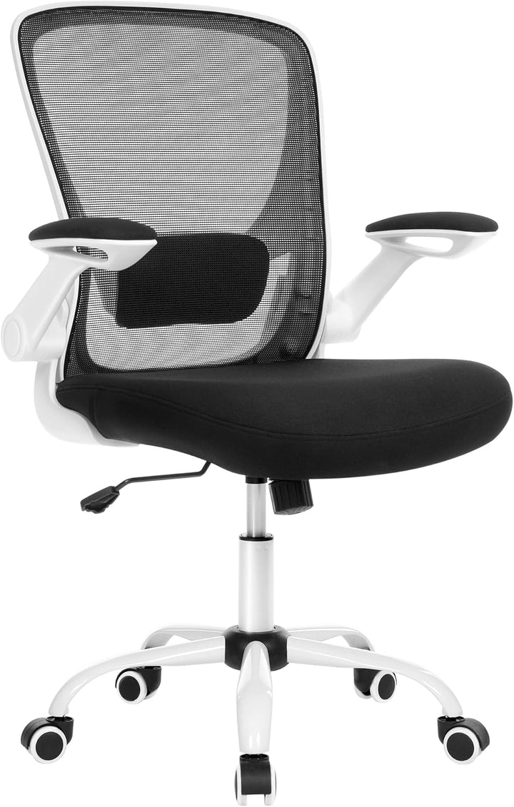 SONGMICS Bürostuhl ergonomisch, Schreibtischstuhl klappbare armlehne, 360° Drehstuhl, verstellbare L