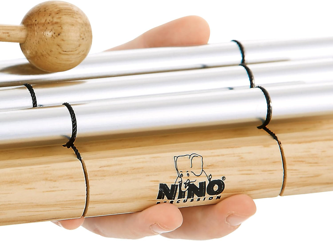 Nino Percussion Energy Chimes Musikinstrument – mit 3 Klangstäben – inklusive Schlägel – für Kinder