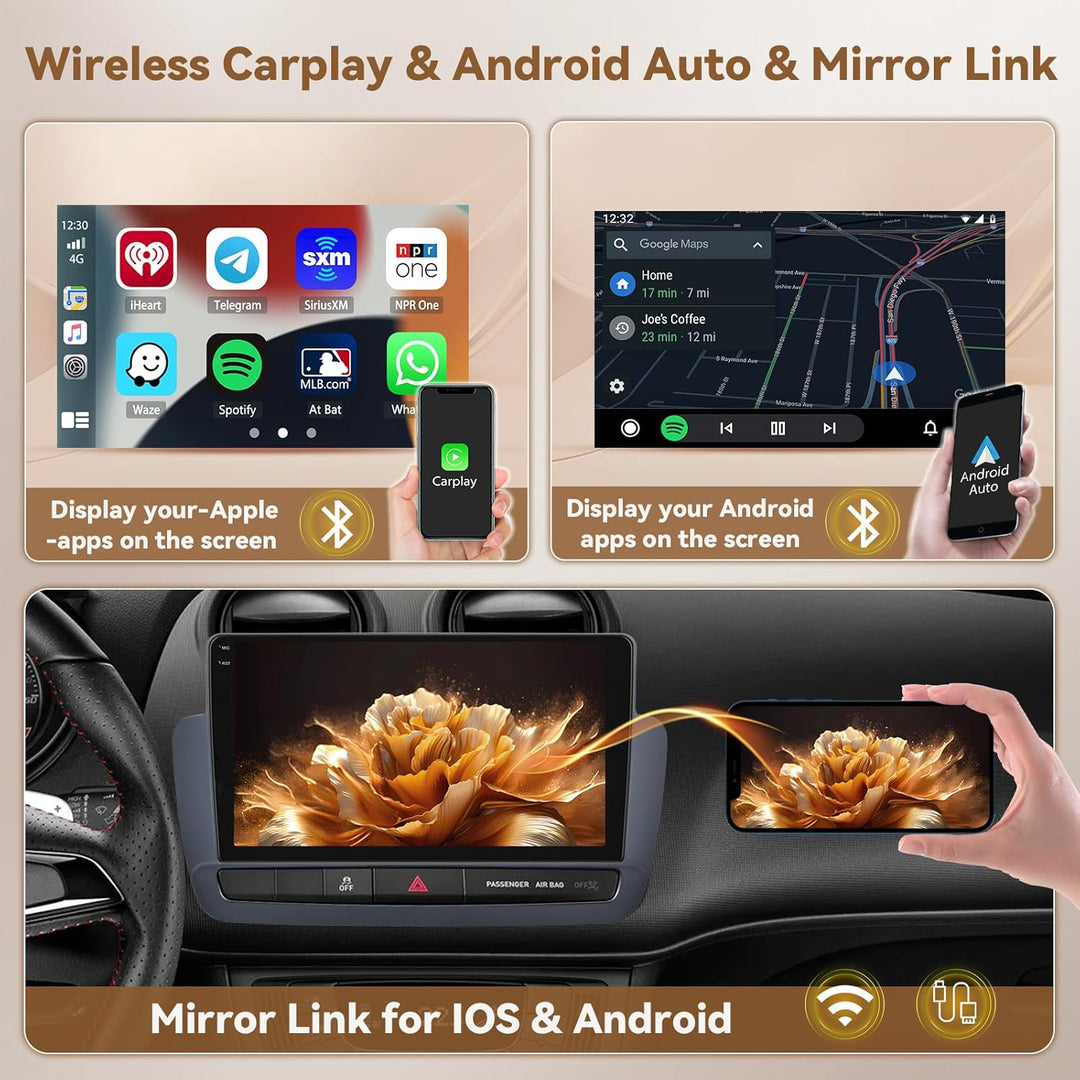 Hikity Android 15 4+128G Autoradio für Seat Ibiza Typ 6J 2012-2015 mit 9 Zoll Incell Touchscreen, Au