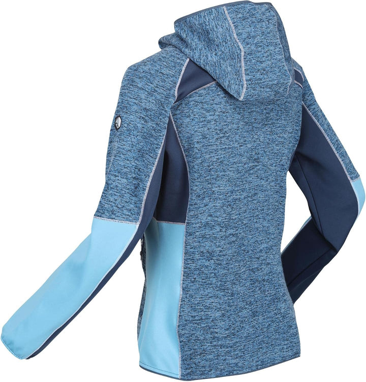 Regatta Strickfleecejacke Damen mit Kapuze 36 Blau, 36 Blau